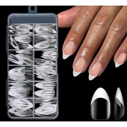 Gellie Soft Gel Tips - French - Short Almond