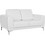HomeMarkt Kenzie Διθέσιος Καναπές από Δερματίνη Λευκός 142x81x81cm HM3121.22