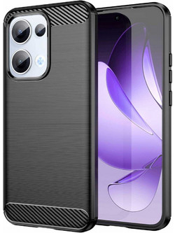 Spacecase Carbon Θήκη Σιλικόνης Black (Oppo Reno13 5G)