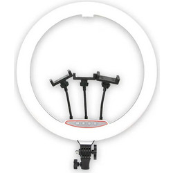 18 Ring Light 45cm με τρίποδο δαπέδου και 3 βάσεις για κινητό