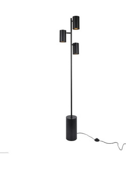 Aca Δαπεδου Μαυρο Μεταλλο D15*H165cm 3ΧΕ27 Kenneth - (MF240573)