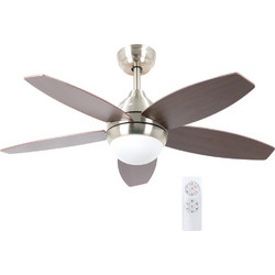 Telco S44-D327 180051 Ανεμιστήρας Οροφής 110cm 23W με Φως & Τηλεχειριστήριο Καφέ