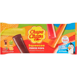 Γρανίτες Φρούτων Chupa Chups Squeezee Freeze Pops Mixed Flavours 12x50ml