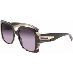 Longchamp LO713S 003 Γυναικεία Γυαλιά Ηλίου Τετράγωνα Κοκάλινα Μαύρα με Γκρι Degradee Φακό