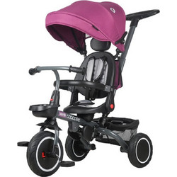 Smart Baby Coccolle Venti Τρίκυκλο Ποδήλατο Αναδιπλούμενο με Σκίαστρο Χειρολαβή & Air Wheels για 12+ Μηνών Magenta