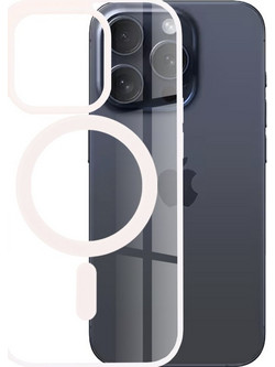 Techsuit MagSafe Pro Back Cover Transparent / Nude Pink (iPhone 15 Pro)