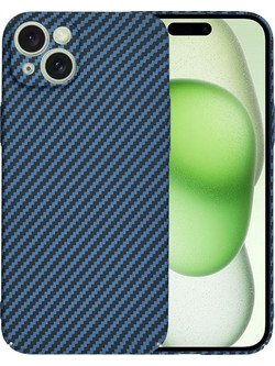 Techsuit - Carbonite FiberShell - iPhone 15 Plus - Cyan