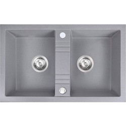 FERRO DRGM2/48/78GA Νεροχύτης Inox Αντιστρεφόμενος 78x48cm