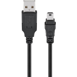 GOOBAY καλώδιο USB σε USB Mini 50767, 480Mbps, 1.8m, μαύρο 50767