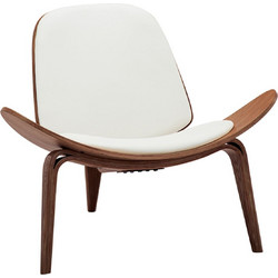 Woodwell Πολυθρόνα Δερματίνη Λευκή Taylor Ε7510,2