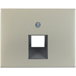 BERKER K.5 ΠΛΑΚΙΔΙΟ ΠΡΙΖΑΣ RJ11/RJ45 INOX HAGER
