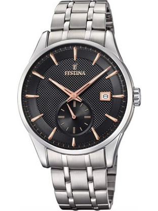 Festina Ανδρικό Ρολόι Χρονογράφος με Ασημί Μεταλλικό Μπρασελέ F20276/4