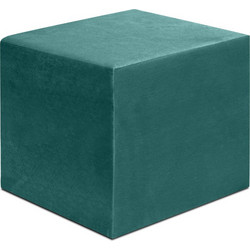 Σκαμπώ April Megapap βελούδινο χρώμα κυπαρρισί 40x40x40εκ