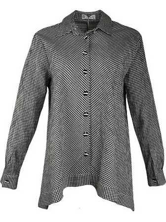 Jupe 21.181.J06.004 πουκάμισο καρό black/white