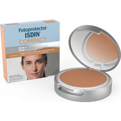 ISDIN COMPACT BRONZE SUNSCREEN WITH LONG-LASTING NATURAL COVERAGE SPF 50 LIGHT 10g