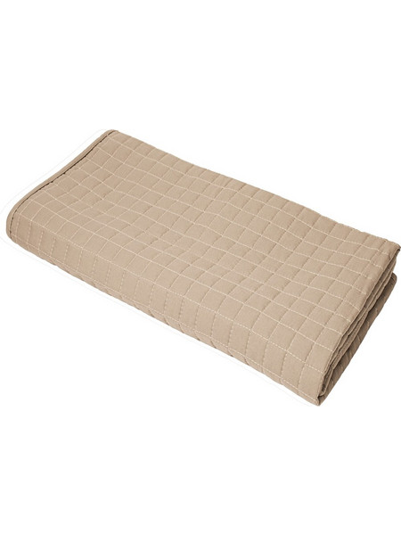 Κουβερλί μικροφίμπρας 100gsm 270x230cm γέμιση polyester 100gsm καπιτονέ 2 5x2 5cm μπεζ Fragente - Σετ 3 c497517