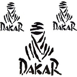 Σετ αυτοκόλλητα Dakar μαύρο ματ