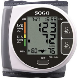 Sogo TEN-SS-14020W Ψηφιακό Πιεσόμετρο Καρπού με Ένδειξη Αρρυθμίας