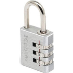 MasterLock Λουκέτο αποσκευών συνδυασμού 3 ψηφίων με μεταλλικό φινίρισμα, 30mm