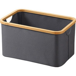 Καλάθι αποθήκευσης υφασμάτινο γκρι Υ22x45x30εκ