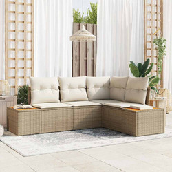 vidaXL Σετ Σαλόνι Κήπου 4τμχ Μπεζ Κρέμα 3356746