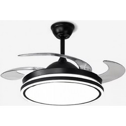 Rixme RZ.FL-200W Ανεμιστήρας Οροφής 200W με Φως & Τηλεχειριστήριο Μαύρος