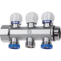 Συλλέκτης Υδροληψίας BRASS FORM Κάθετος Smart 1'' με τρείς παροχές και σπείρωμα 24x19 (1662)