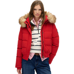 Superdry Γυναικείο Μπουφάν Χειμωνιάτικο Puffer Μακρύ Κόκκινο W5011785A-RXG