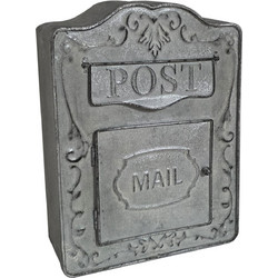 Artekko Mailbox Γκρι Μεταλλικό Γραμματοκιβώτιο (27x10x35)cm 742-2616