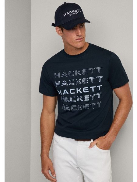 HACKETT T-SHIRT HM500871 ΜΠΛΕ