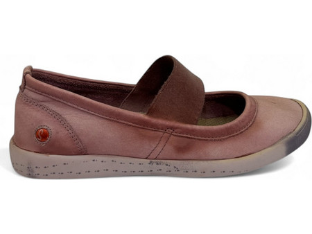 Softinos Ballerinas δερμάτινες γυναικείες ανατομικές μπαλαρίνες σε ροζ χρώμα