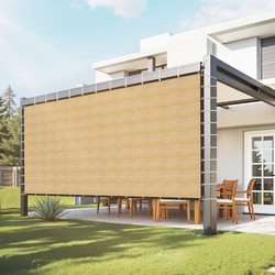 VEVOR 90% Ύφασμα Σκίασης, 12 x 20 ft (3,66 x 6,10 m) Κάλυμμα Σκίασης Περγκολάς με Ανοξείδωτα Τρουκς, Σκίαστρα Κανόπια Οθόνη Ιδιωτικότητας με Υλικό 160 GSM HDPE, για Εξωτερικούς Χώρους, Αίθριο, Κήπο κα