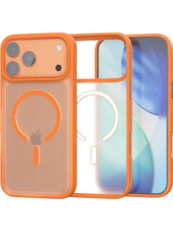 Θήκη iPhone 17 Pro Max Spacecase Fusion Mag Ημιδιάφανη Σκληρή με MagSafe - Orange (5905719138134)