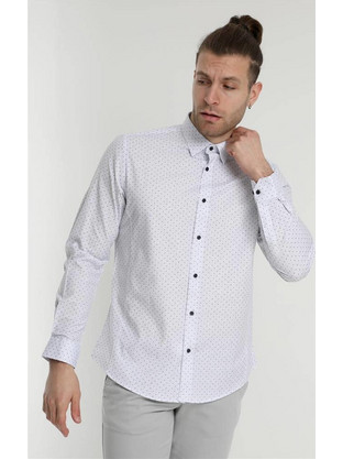 Πουκάμισο με μικροσχέδια σε regular fit