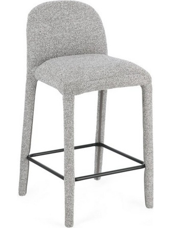 Bizzotto Antara Σκαμπώ Μπαρ Υφασμάτινο Γκρι 44,5x50,5x92