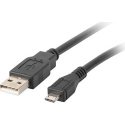 Lanberg CA-USBM-10CC-0010-BK USB cable USB 2.0 1 m Micro-USB B USB A Black