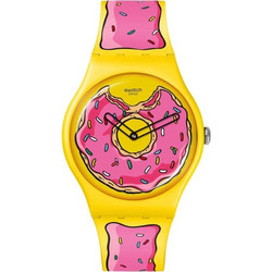 Swatch Γυναικείο Ρολόι με Μωβ Καουτσούκ Λουράκι SO29Z134