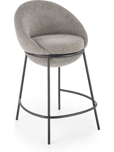 H118 Σκαμπό μπαρ γκρι 53x57x90 με ύψος καθίσματος 65cm