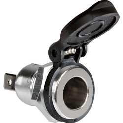 Πριζα Αναπτηρα Din Αλουμινιου Με Καπακι 12/24V (Αρσενικο: 3902.7)