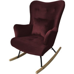 PoliHome Κουνιστή Πολυθρόνα Μπορντό Skandynavia II II162046939