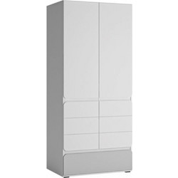 PoliHome Δίφυλλη Ντουλάπα Ρούχων Versatile 2D1S 162310909