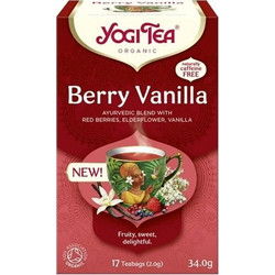 Yogi Organic Tea Berry Vanilla Βιολογικό Τσάι Μούρα & Βανίλια Φρουτώδες & Χαλαρωτικό 17 Φακελάκια x 2gr
