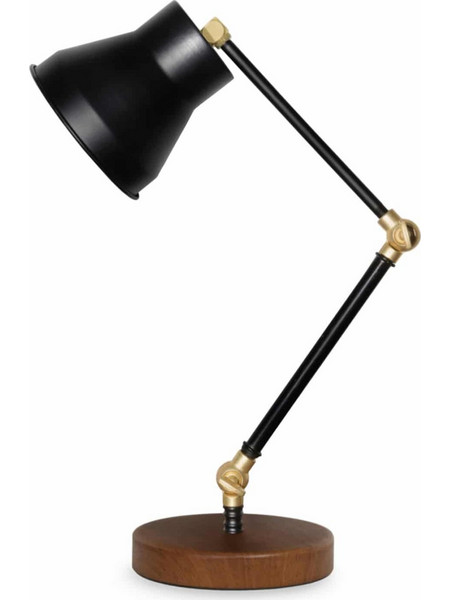 HomeMarkt HM7588.01 Πορτατίφ Ε27 Μαύρο Χρυσό Φ21xΥ43cm