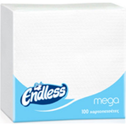 Πακέτο 70 Χαρτοπετσέτες Mega 33x33 λευκές ENDLESS Σετ 4 c534487