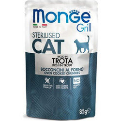 Monge Grill Sterilised Adult Grain Free with Trout 85gr