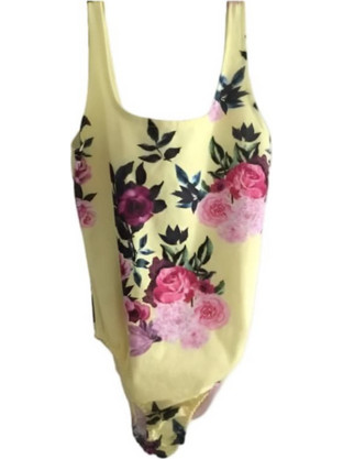 Γυναικείο Ολόσωμο Μαγιό Yellow Roses Swimsuit Κίτρινο