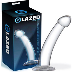 LateToBed Glazed Curved Crystal Material 14cm Clear