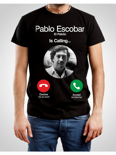 Ανδρική Μπλούζα Pablo Escobar MTT015-Μαύρο
