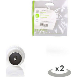 Nedis Βύσμα Coaxial male 2τμχ Λευκό