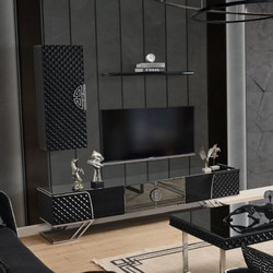 Σύνθεση Τηλεόρασης 3τμχ Versace 220x45x54cm 587695-BLC Μαύρο